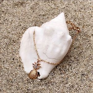 “Citrus” Chain Anklet | Gold Tone